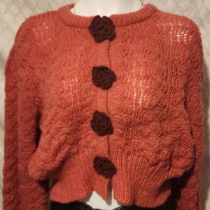 NWT Pink Kimchi Blue Blossom Cardigan Large